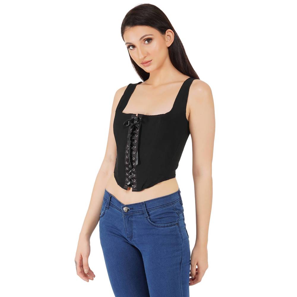 Attitude Corsets - Meghan Haut corset - Noir